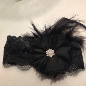 Headband black lace